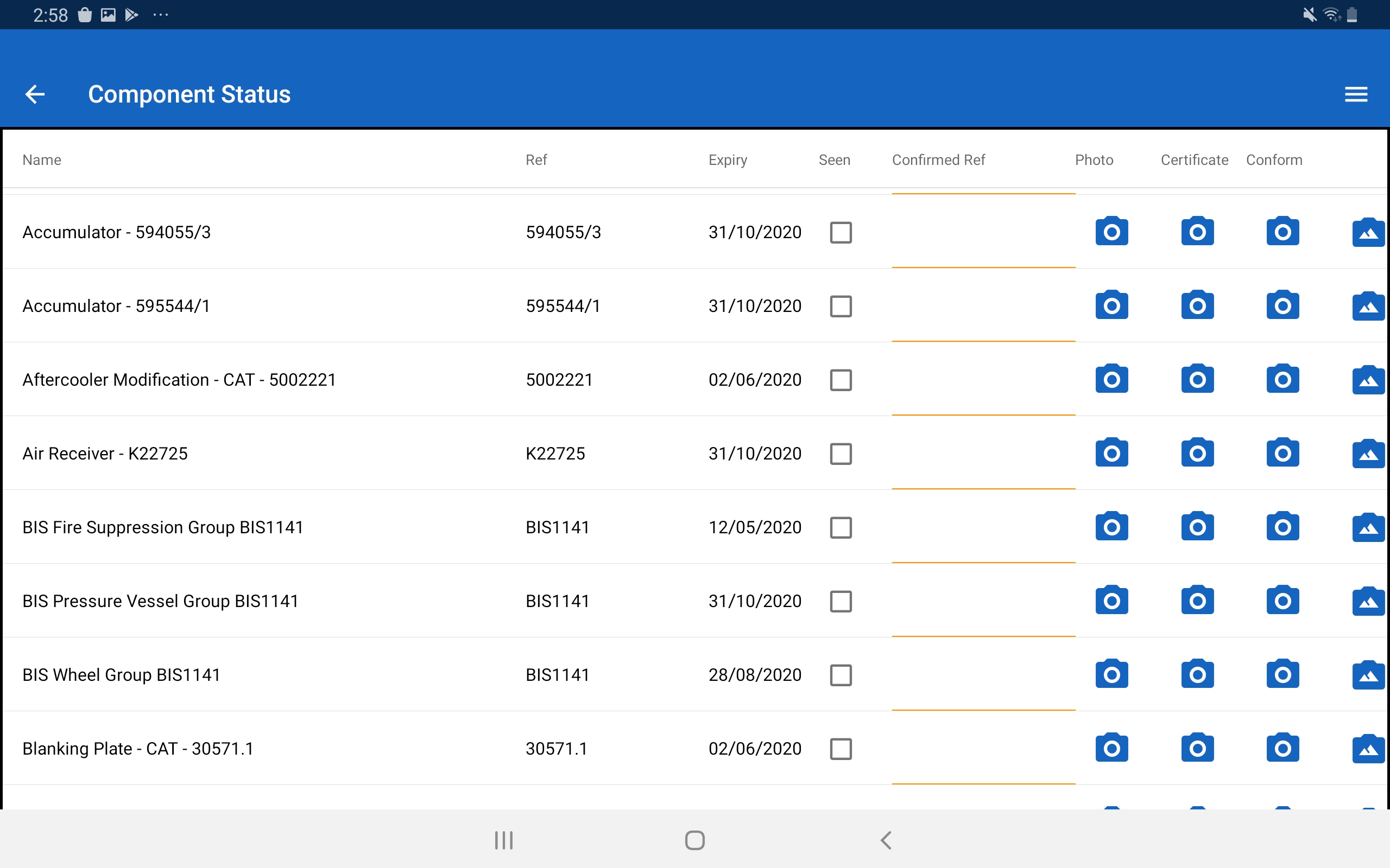 Synching form screenshot